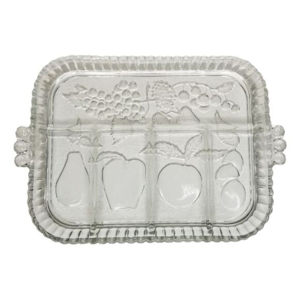 INDIANA‎ Glass Crystal Collection 5 Part Relish Serving Tray